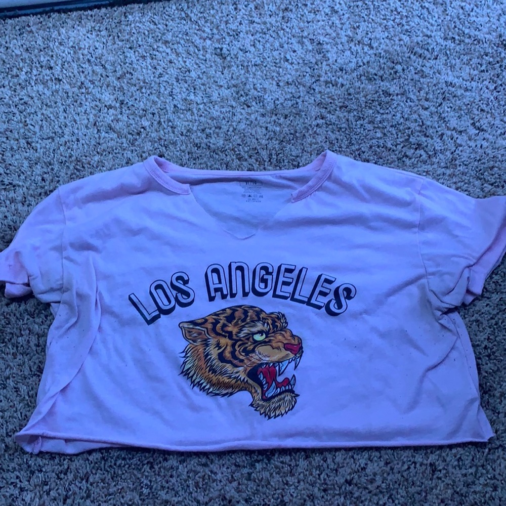 forever 21 light pink XL LA crop top